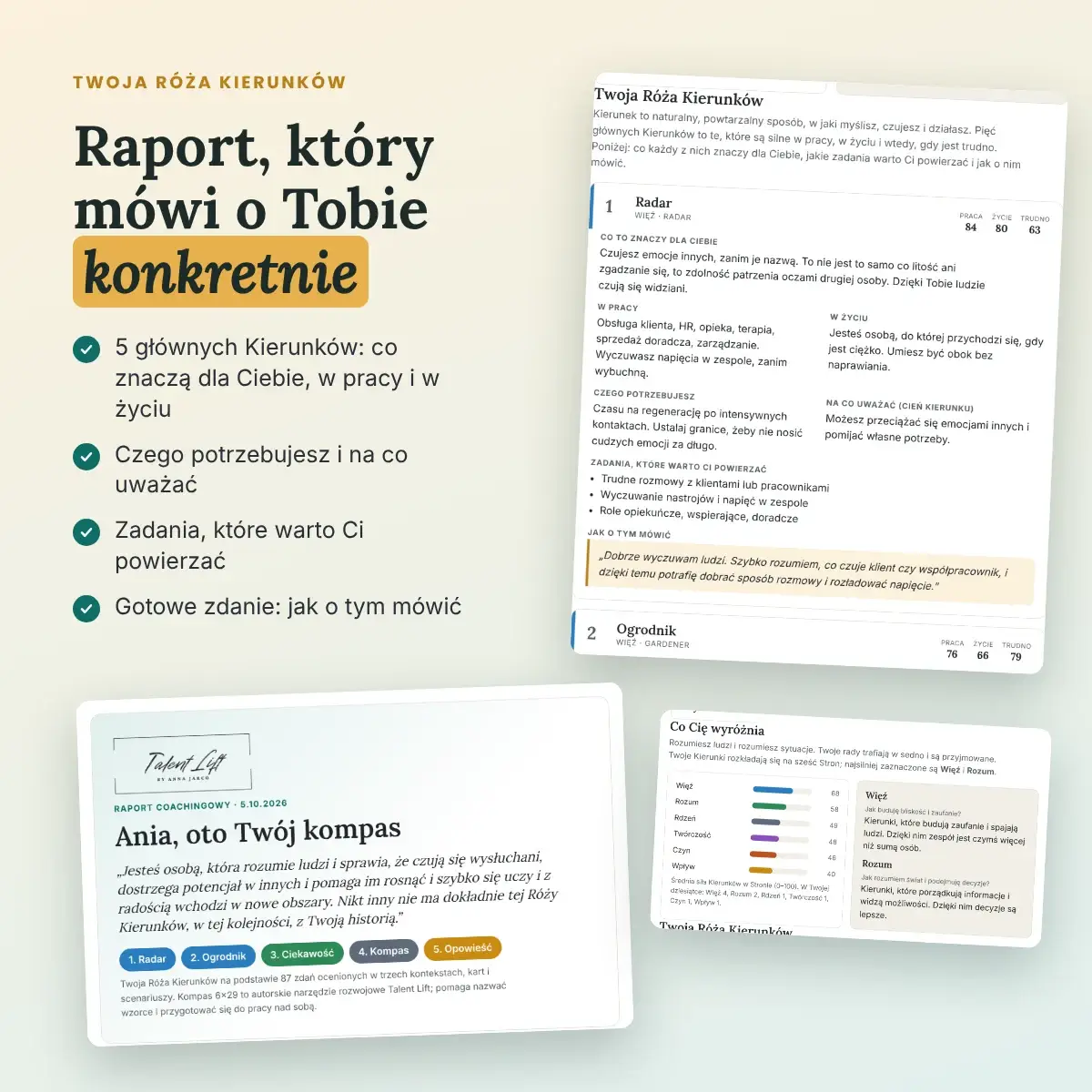 Raport Kompas Mocnych Stron – Róża Kierunków: co znaczą Twoje mocne strony w pracy i w życiu