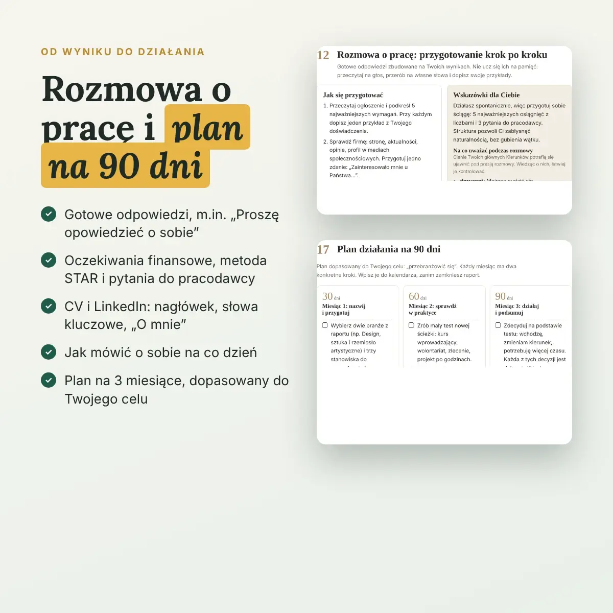 Kompas Mocnych Stron – rozmowa o pracę krok po kroku, CV i LinkedIn oraz plan działania na 90 dni