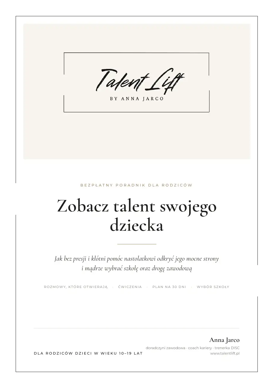Okładka poradnika „Zobacz talent swojego dziecka”