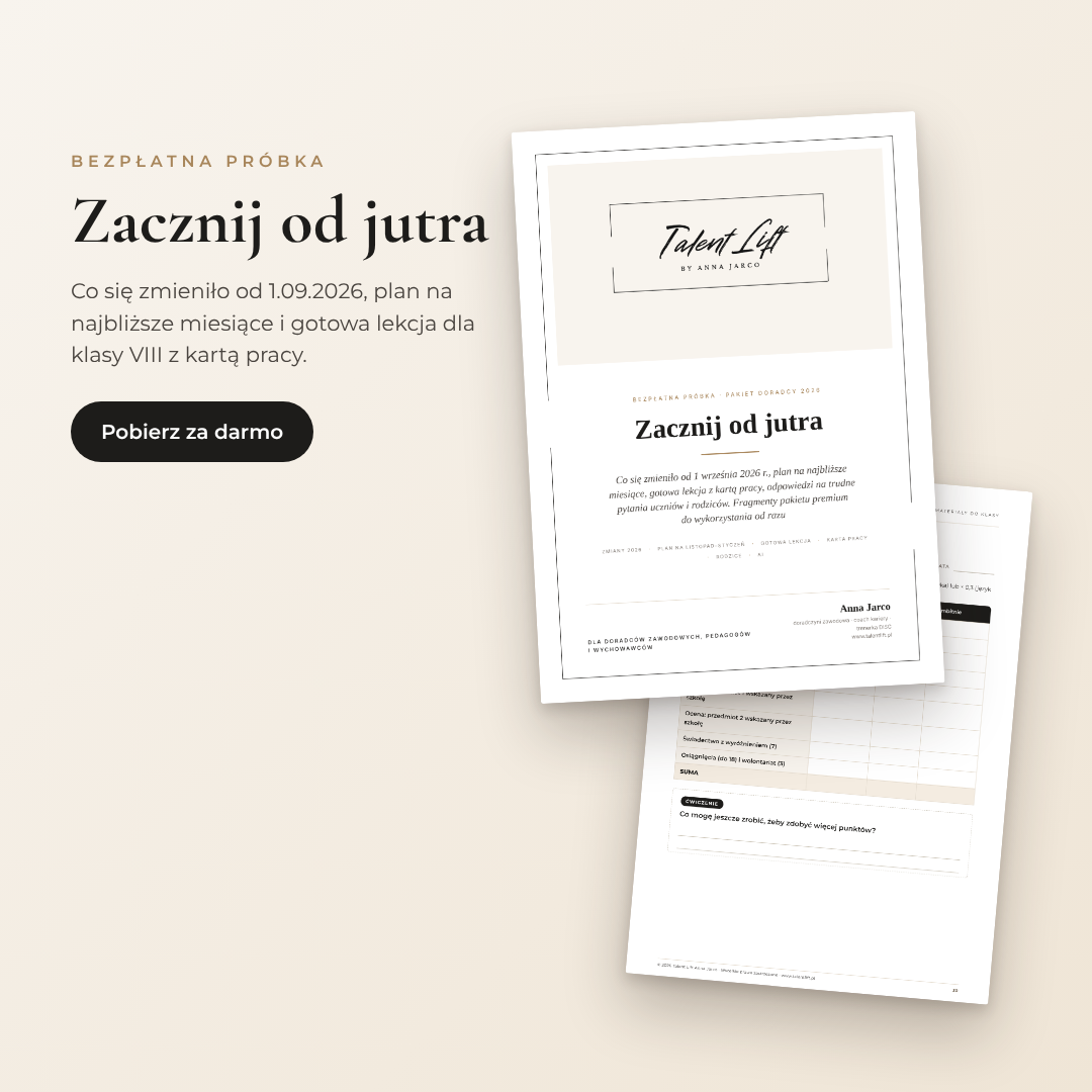 Bezpłatny ebook Zacznij od jutra dla doradców zawodowych